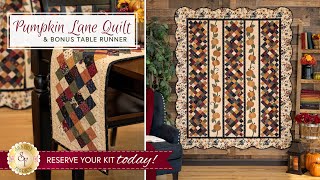 Introducing Pumpkin Lane Quilt  RESERVE Now at Shabby Fabrics [upl. by Erodavlas]