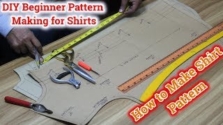 shirt pattern making for beginners  shirt pattern making tutorial  how to make a shirt rmgpm16 [upl. by Adivad]