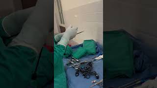 Preparing instruments for laparoscopy TLH [upl. by Ahsrop265]