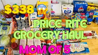 BIG REALISTIC 338 PRICE RITE GROCERY HAUL  MOM OF 5  SHOPPING FOR A BIG FAMILY  FOODSTAMPS [upl. by Alecram]