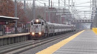 NJ Transit HD 60fps EMD GP402 4300 Leads Monster Equipment Move  Princeton Junction 112516 [upl. by Nylzaj]