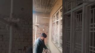 super plaster work raaj plaster youtube building construction viral trending colam brick [upl. by Cass]