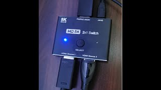 Hdmi 21 switch 测试 CABLEDECONN HDMI 21 Ultra HD 8K High Speed 48Gbps Directional Switch [upl. by Zorana268]