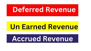 Deferred Revenue Un earned Revenue and Accrued Revenue Explained with Example [upl. by Irra]