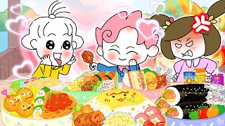 소풍가는 날 도시락 먹방  애니먹방  Excursion lunch box Mukbang  ASMR MUKBANG [upl. by Nnylaj529]