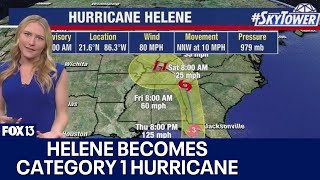 Helene becomes a hurricane as it heads for Florida [upl. by Ettenor]