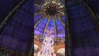 The tallest Christmas tree in Galeries Lafayette Paris 2024🎄🎁 pinkuhaldervlog noel [upl. by Avilys]