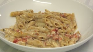 Penne Pasta with SunDried Tomato Cream Sauce  Lynns Recipes [upl. by Namien]