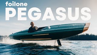 This Stylish Single Passenger Electric Hydrofoil Boat Will Turn Heads On Water  foilone Pegasus [upl. by Aihsyla]