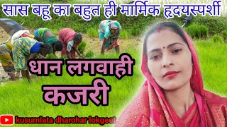 देहाती कजरी गीत 🌿🌾निरवाही कजरी गीत 🌿 dharmik lokgeet 🍀 paramparik kajari 🌿 dhaan lagvahi geet 🌿 [upl. by Lepp242]