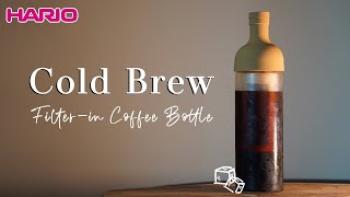 How to use HARIO filterin coffee bottle 🧊🥃  COLD BREW COFFEE  My Way [upl. by Cirdes]