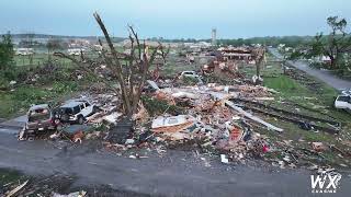 Barnsdall OK Tornado Damage from Drone [upl. by Lipscomb]