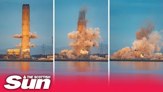 Longannet power station Scotland’s last remaining coalfired plant DEMOLISHED [upl. by Bethesde]