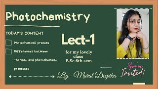 lect1 Photochemistry physical chemistry chemistry photochemistry thermalprocesses study [upl. by Fabri]