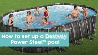 How to set up a Bestway Power Steel pool [upl. by Ronoc672]