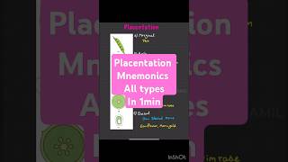 Biology mnemonics placentation neet25 neet2025 neetbiology tricks neet neetpreparation [upl. by Laural]