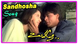 AR Rahman Hits  Sandhosha Kanneere Song  Uyire Movie Scenes  Shah Rukh Khan proposes Manisha [upl. by Ert]