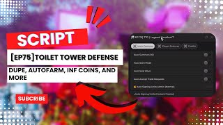 Toilet Tower Defense Script GUI  Hack DUPE AUTO FARM INF COINS AND MORE rbxscripts [upl. by Zarihs]