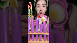 Purple drink 💜💜💜 asmr mukbang funny drink drinks [upl. by Pippas]