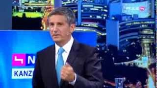 PULS 4 News Kanzlerduell  Spindelegger Faymann und der Spengler [upl. by Adneram]