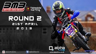 British Mini Bikes Round 2 2019 LIVE from Teesside Autodrome [upl. by Lundt479]