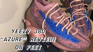 YEEZY 380 “AZURE” REVIEWON FEET [upl. by Nomsed]