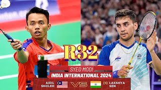 R32🇲🇾Aidil Sholeh Ali Sadikin VS 🇮🇳Lakshya Sen🔥 Syed Modi International 2024 [upl. by Akire]