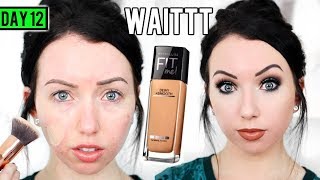 MAYBELLINE FIT ME DEWY amp SMOOTH FOUNDATION First Impression Review amp Demo 15 DAYS OF FOUNDATION [upl. by Ynaffi704]