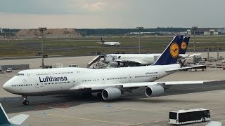 Lufthansa Boeing 7478 Taxiing for Takeoff at Frankfurt Airport full HD [upl. by Retsehc]