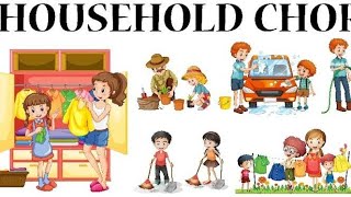 Household Chores vocabulary  Pictures  Action Verbs For Beginner Daily English [upl. by Irac127]