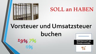 Umsatzsteuer und Vorsteuer richtig buchen  an mehreren Beispielen erklärt [upl. by Greg203]