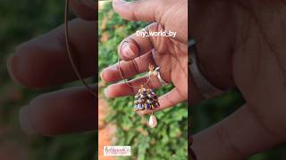 DIY Jewellery Wire Beautiful Earrings🤩🔥 Kundan Stone Earrings Making earrings shorts trending [upl. by Burgener34]