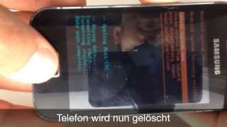 Samsung ACE hard reset german deutsch [upl. by Buyse466]