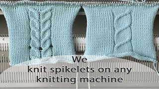 Knitting machine  Spikelet on one fountain [upl. by Waldman]