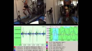 Running analysis  kinematics and EMG on HP Cosmos Robowalk treadmill [upl. by Ecnerat]