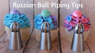 RUSSIAN PIPING TIPS  ROUND BALL TIPS Sweet Tooth Cupcakes [upl. by Yrailih]