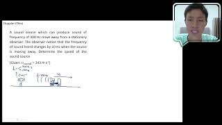 Doppler Effect Example 2 Chapter 7 Oscillation and Waves [upl. by Adnesor585]