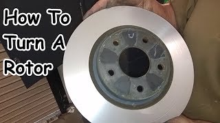 How To Turn  Cut A Rotor on a Brake Lathe Machine [upl. by Inad710]