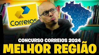 MELHOR REGIÃO PARA FAZER A PROVA CONCURSO CORREIOS 2024 [upl. by Yorgen721]