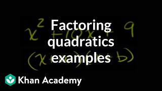 More examples of factoring quadratics with a leading coefficient of 1  Algebra II  Khan Academy [upl. by Studner]