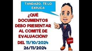 NOMBRAMIENTO DOCENTE 2024 ¿QUÉ DOCUMENTOS PRESENTO AL COMITÉ DE EVALUACIÓN PASO A PASO CON TANDAZO [upl. by Loseff607]