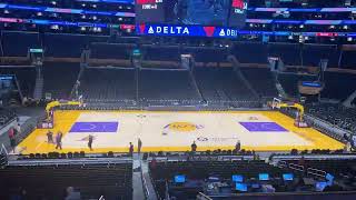 Watch an incredible timelapse of LA Clippers ➡ Los Angeles Lakers court in 30 seconds  NBA on ESPN [upl. by Octavie]