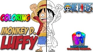 How to Color Luffy  One Piece Anime Coloring Page [upl. by Ebenezer]