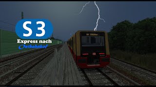 SBahn Berlin  S3 Express nach Ostbahnhof  mit der BR484 durch den Sturm  Original Ansagen [upl. by Egwin]