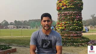 Imrul Kayess speech about Masco Shakib Cricket Academy after practice session on play ground [upl. by Eatnom]