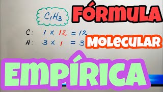 FÓRMULA EMPÍRICA y MOLECULAR 📣 muchos ejemplos ⚠ [upl. by Edveh]