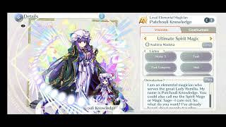 Touhou Lost Word Patchouli E1 Voicelines Ultimate Spirit Magic [upl. by Cello]