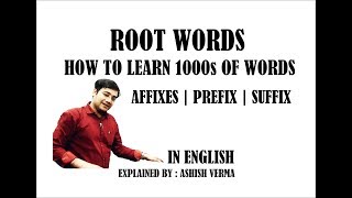 AFFIXES  PREFIX  SUFFIX  EXPLAINED IN ENGLISH  Part 1 [upl. by Lathe]