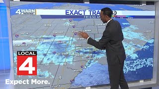 Winter weather moves through Southeast Michigan on Black Friday [upl. by Elinet]