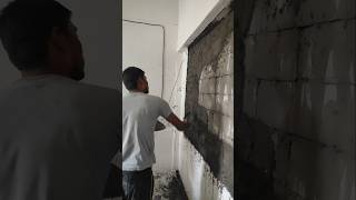 Plastering work on construction site Amravati Maharashtra civilengineering engineering [upl. by Ardnovahs833]